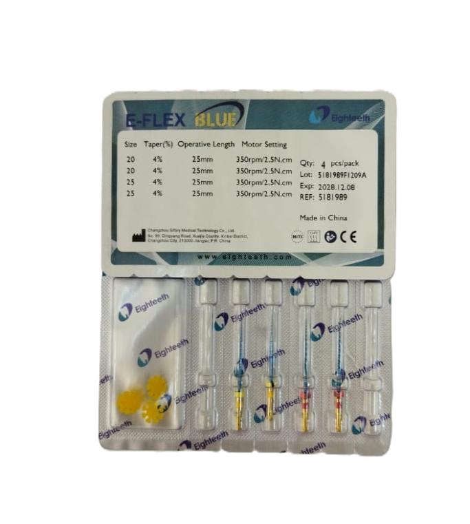 Limes rotative E-FLEX BLUE 4pcs - Eighteeth