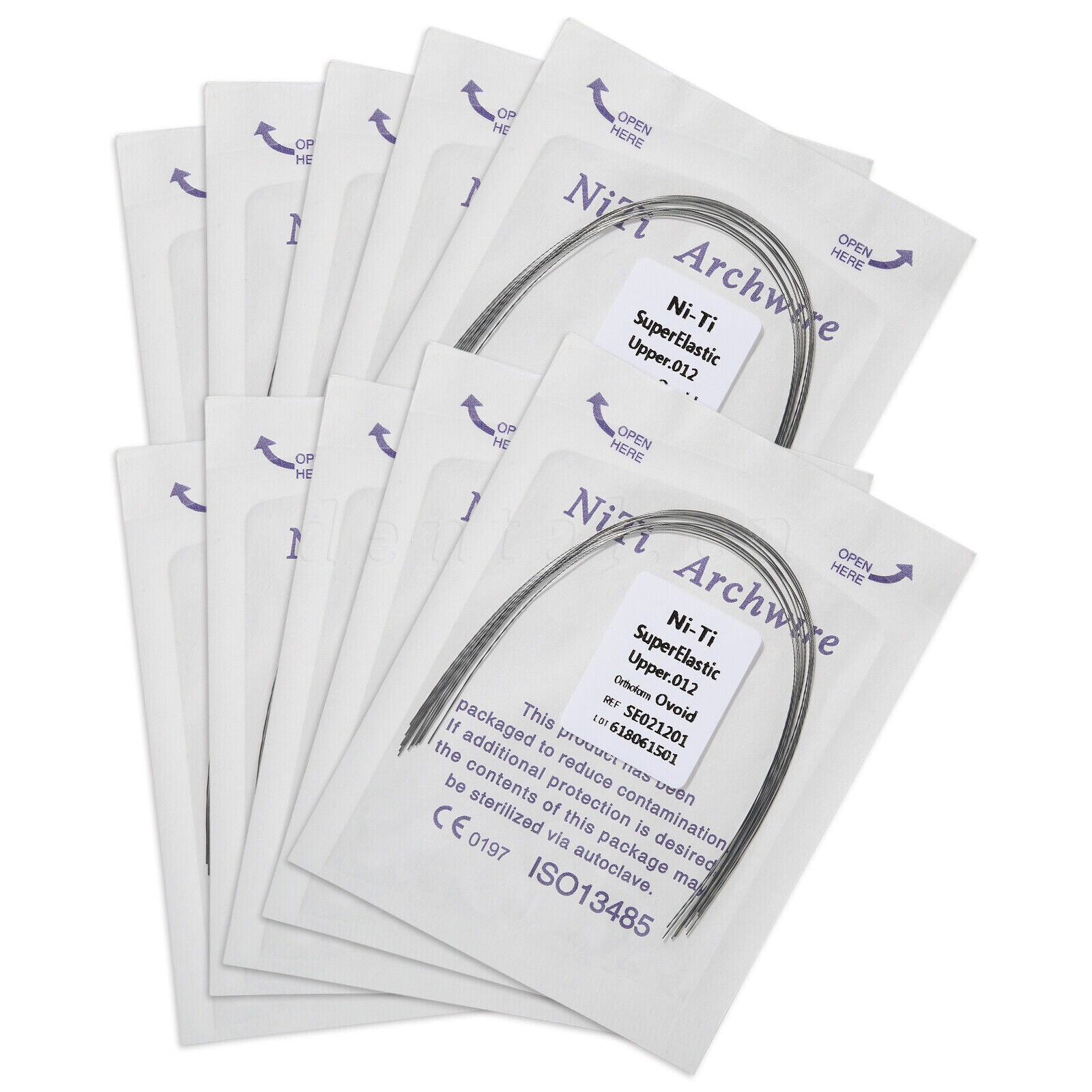 Arc orthodontique NiTi Rond Forme ovoide