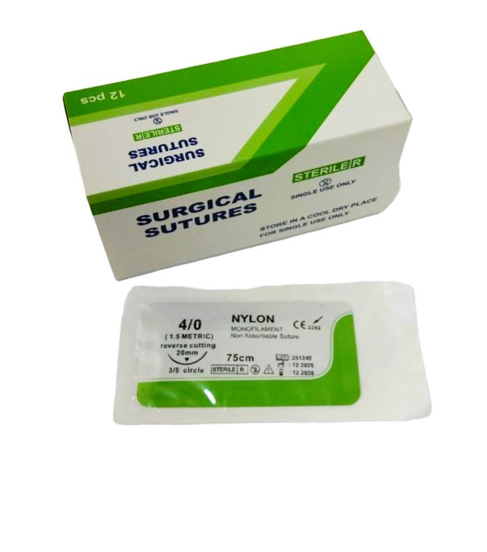 Fil de suture non-résorbable en nylon 4/0