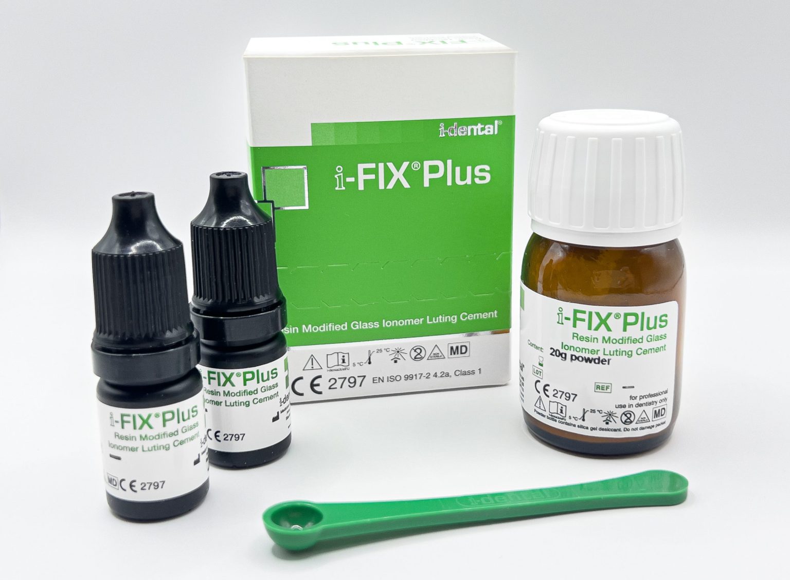 Ciment de scellement verre ionomère i-FIX PLUS - i-dental