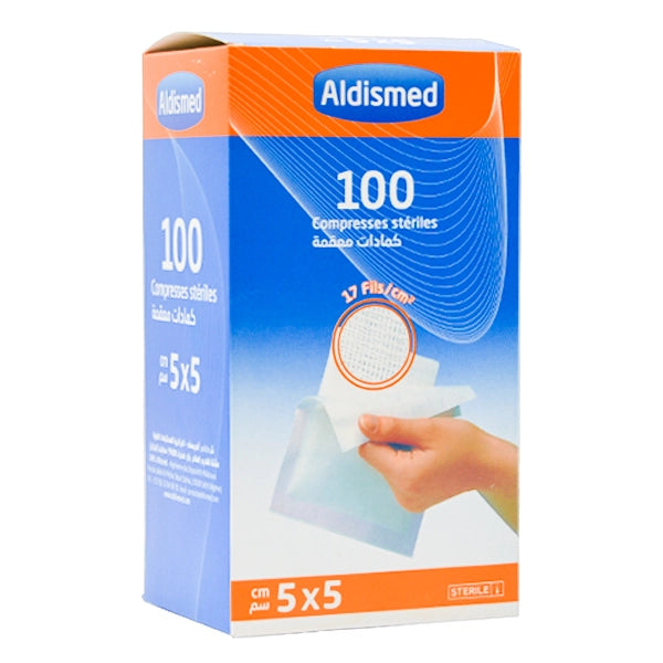 Compresses stériles 5x5 B/100 - Aldismed